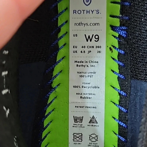 Rothy’s Bow Flats In Black Size 9 - Picture 9 of 9